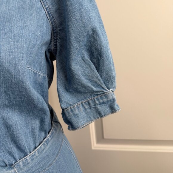 Veronica Beard Kanika Belted Denim Minidress in Iceberg - Small - Picture 11 of 16